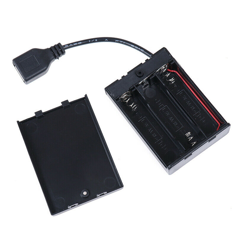 Batteriebox mit USB Anschluss für Led Beleuchtung 4.5Volt - HARDCOM  Computer & Lasergrafix